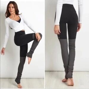ALO Yoga Black and Gray High-Waist Leggings